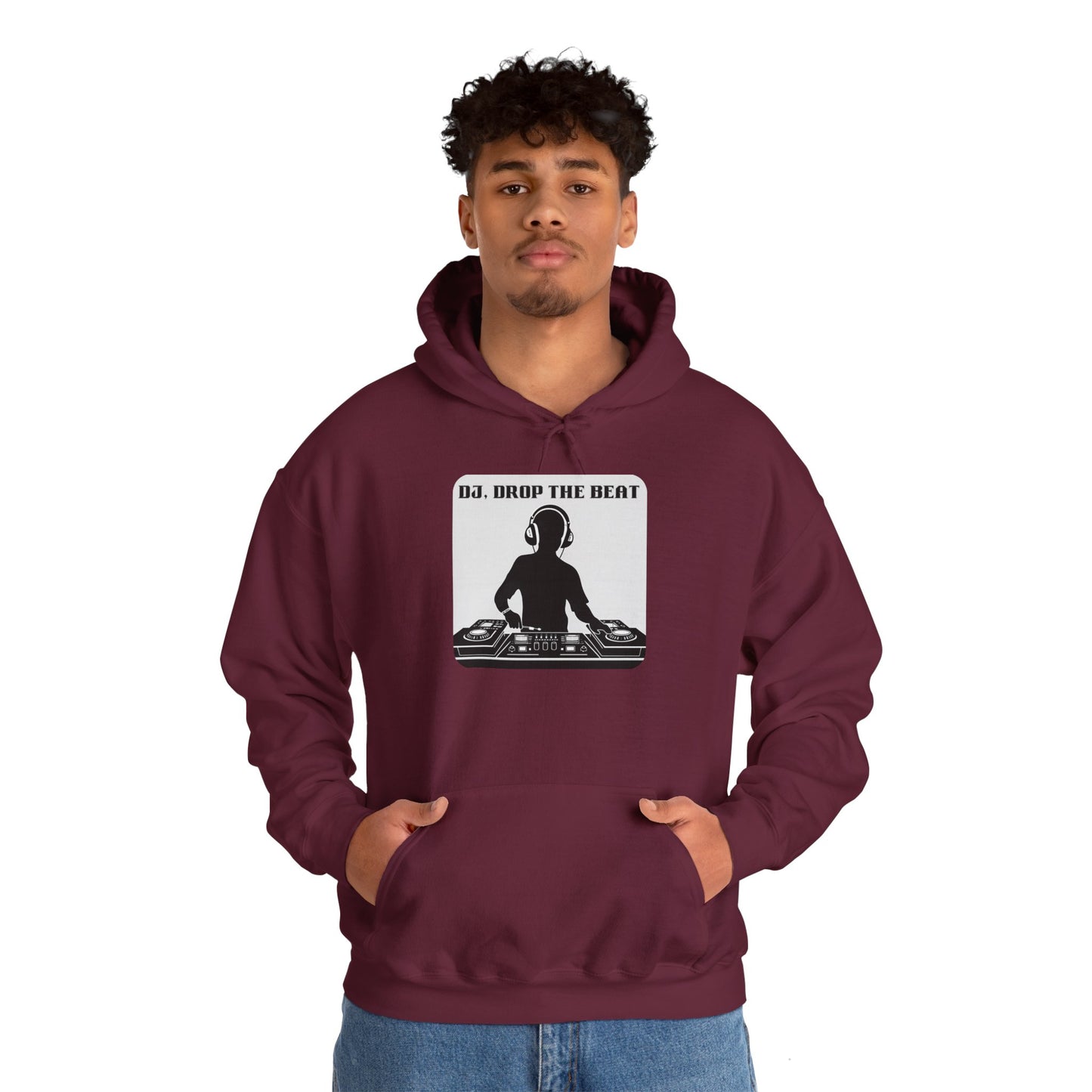 DJ Drop The Beat Unisex Hoodie - Heavy Blend Sweatshirt for Music Lovers