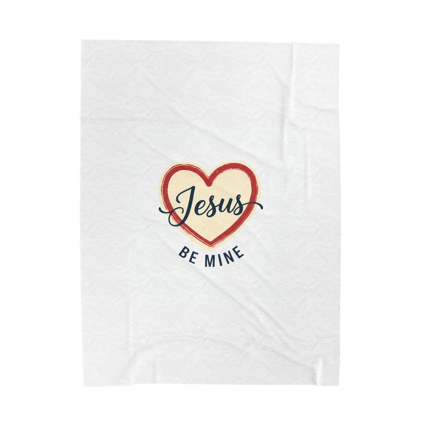 Jesus Be Mine Plush Blanket – Christian Valentine Heart Throw