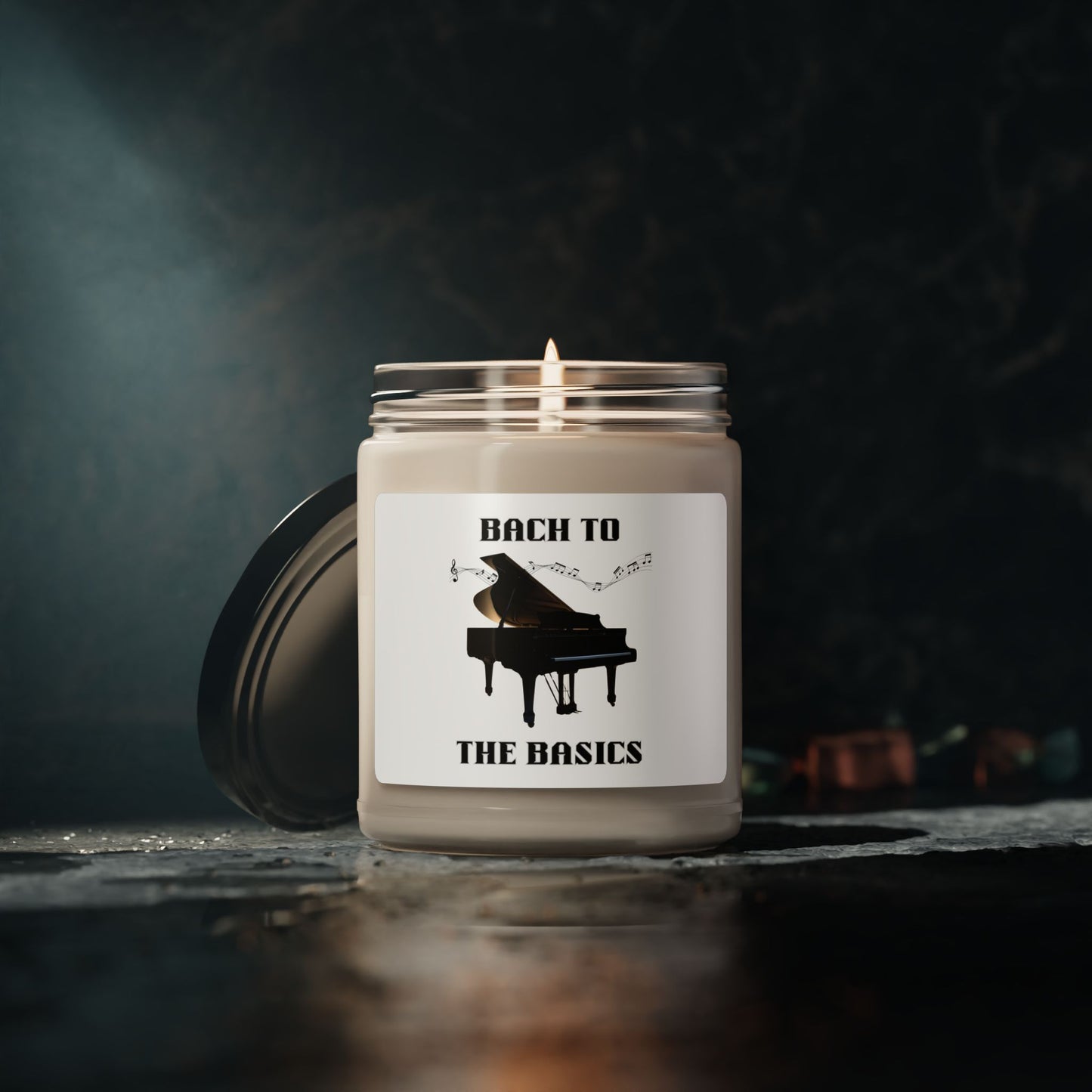 Bach to the Basics | 9oz Scented Soy Candle — Piano Music Gift