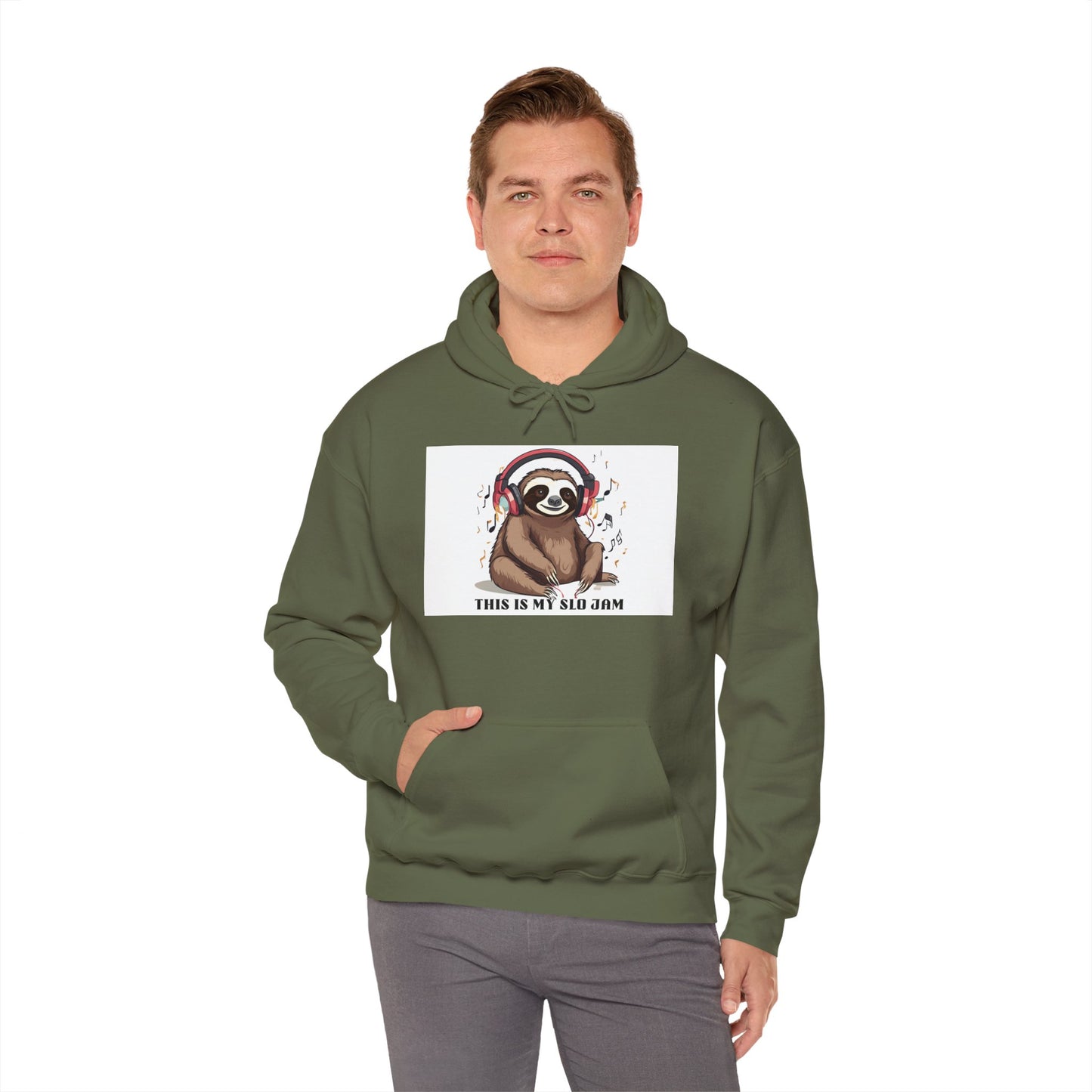 Sloth Heavy Blend Hoodie - Slo Jam Design