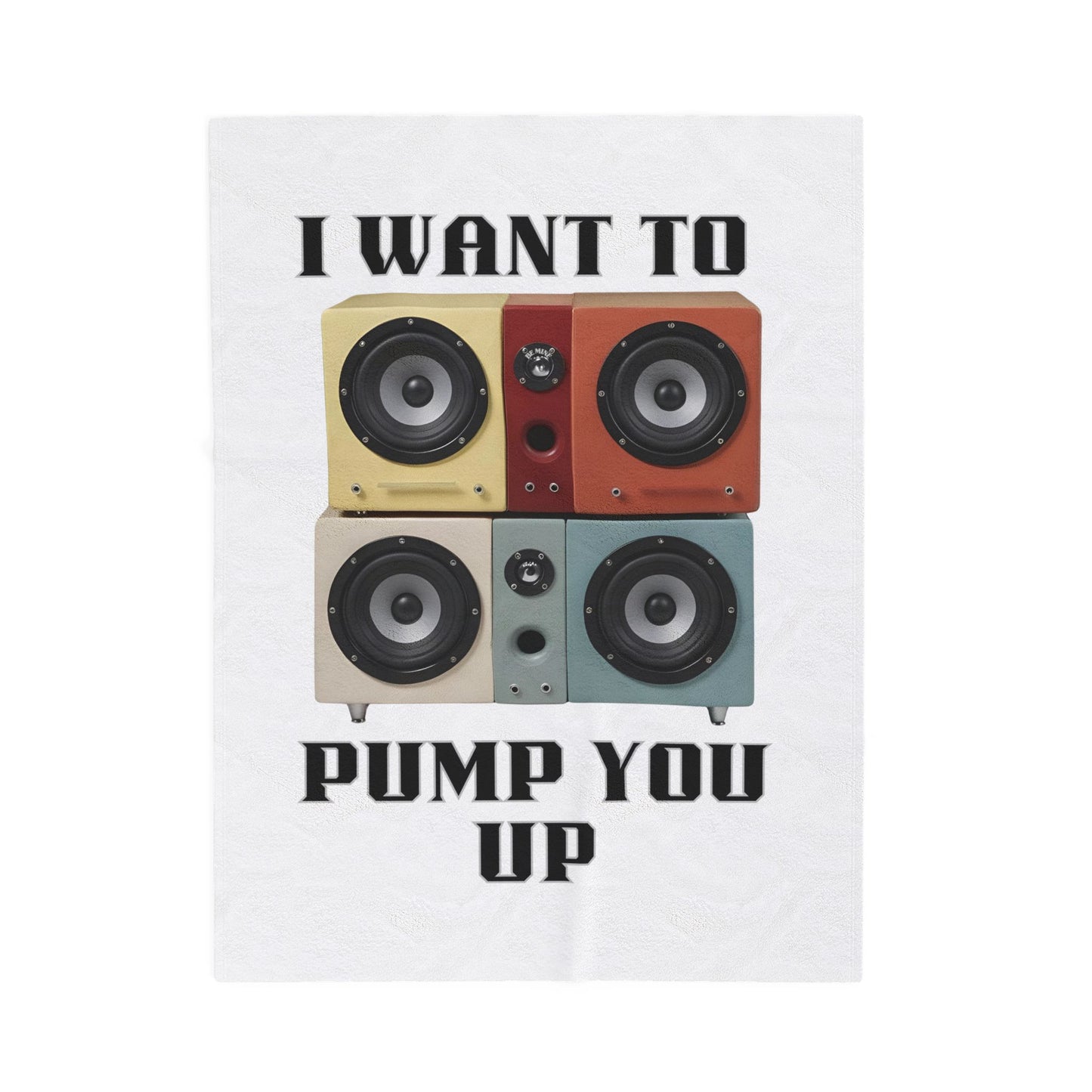 Velveteen Plush Blanket — I Want To Pump You Up Vintage Speaker Design