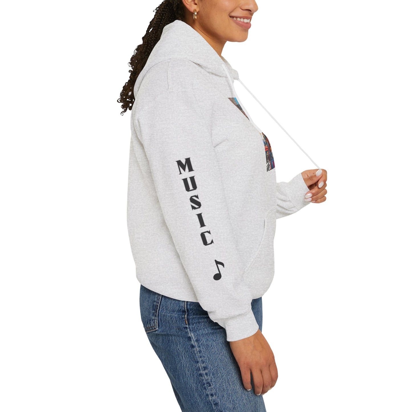 Hooded Sweatshirt Music Empowers Design