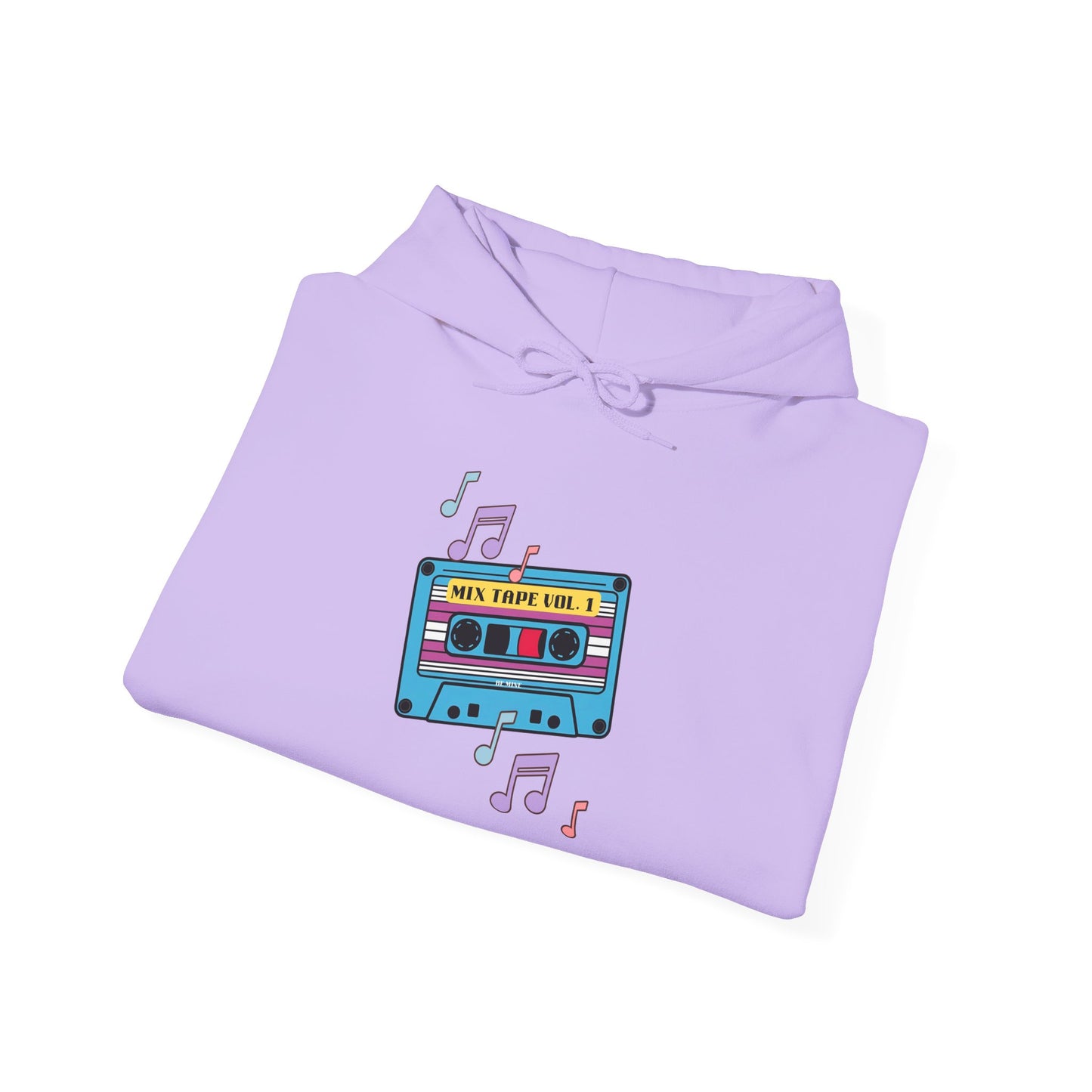 Retro Music Hoodie with Cassette Design - Unisex Heavy Blend Sweatshirt