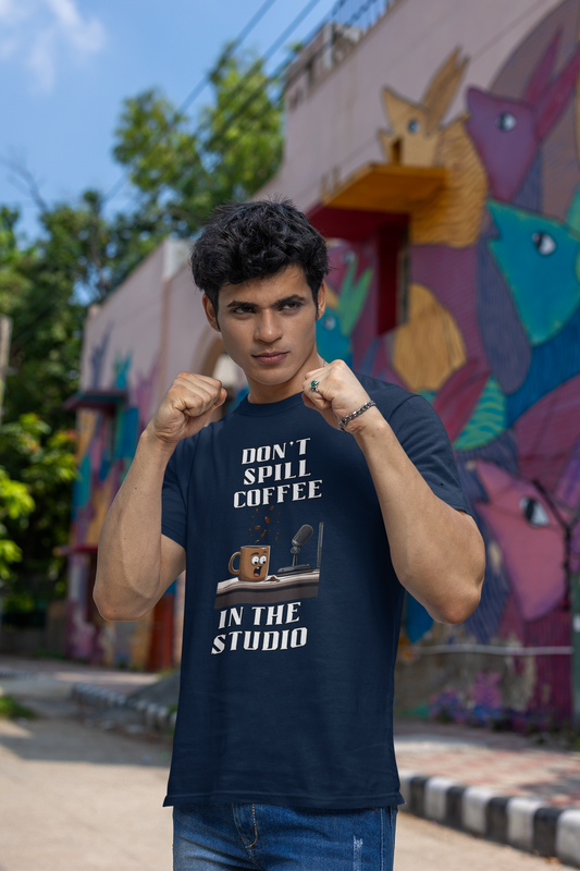 Don't Spill the Coffee in the Studio Unisex Softstyle T-Shirt