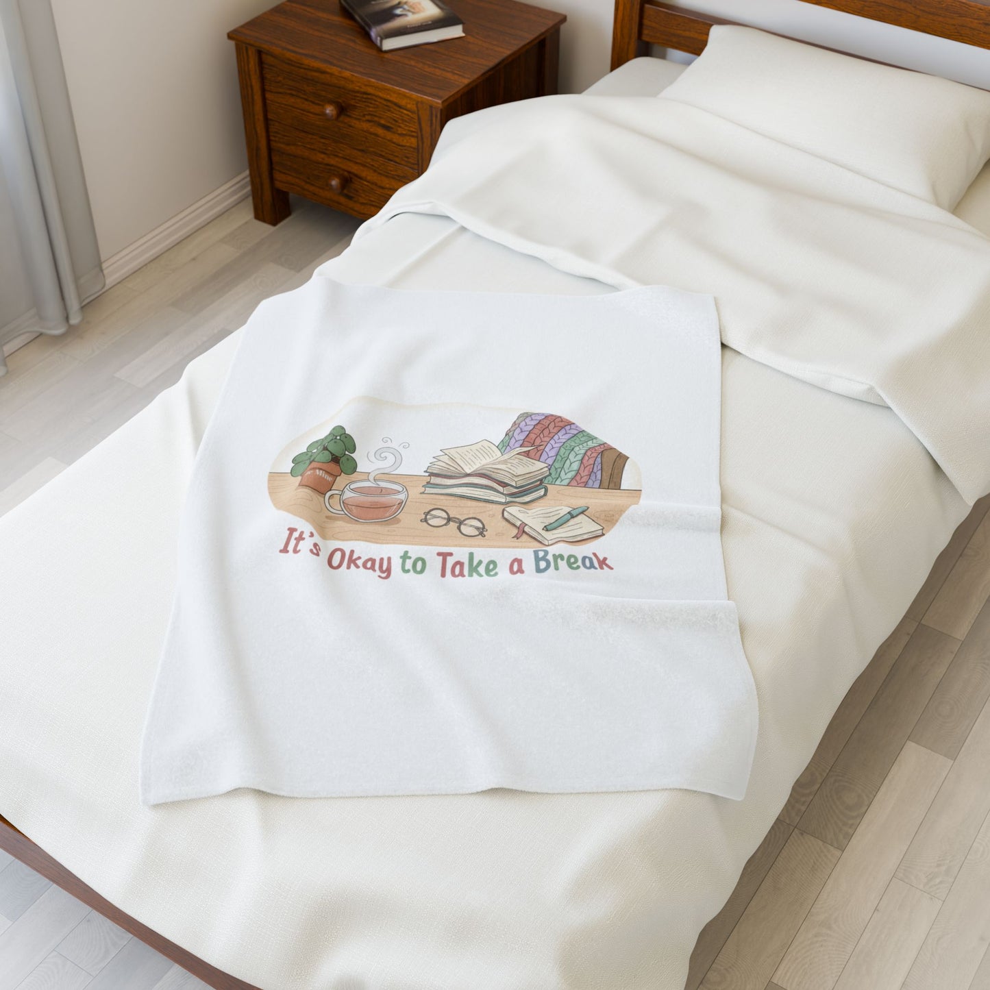 It’s Okay to Take a Break Blanket | burnout self care, rest is productive