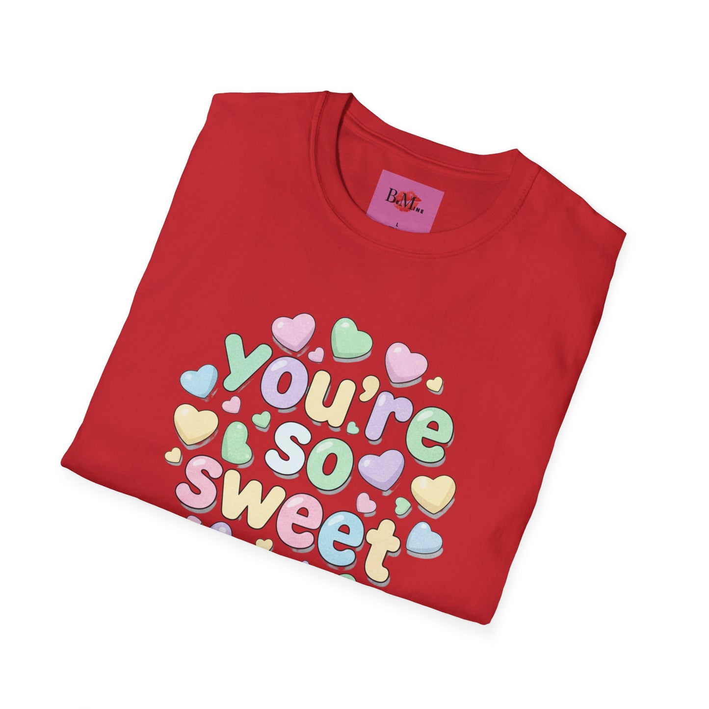 You’re So Sweet T‑Shirt — Pastel Candy Heart Graphic Tee