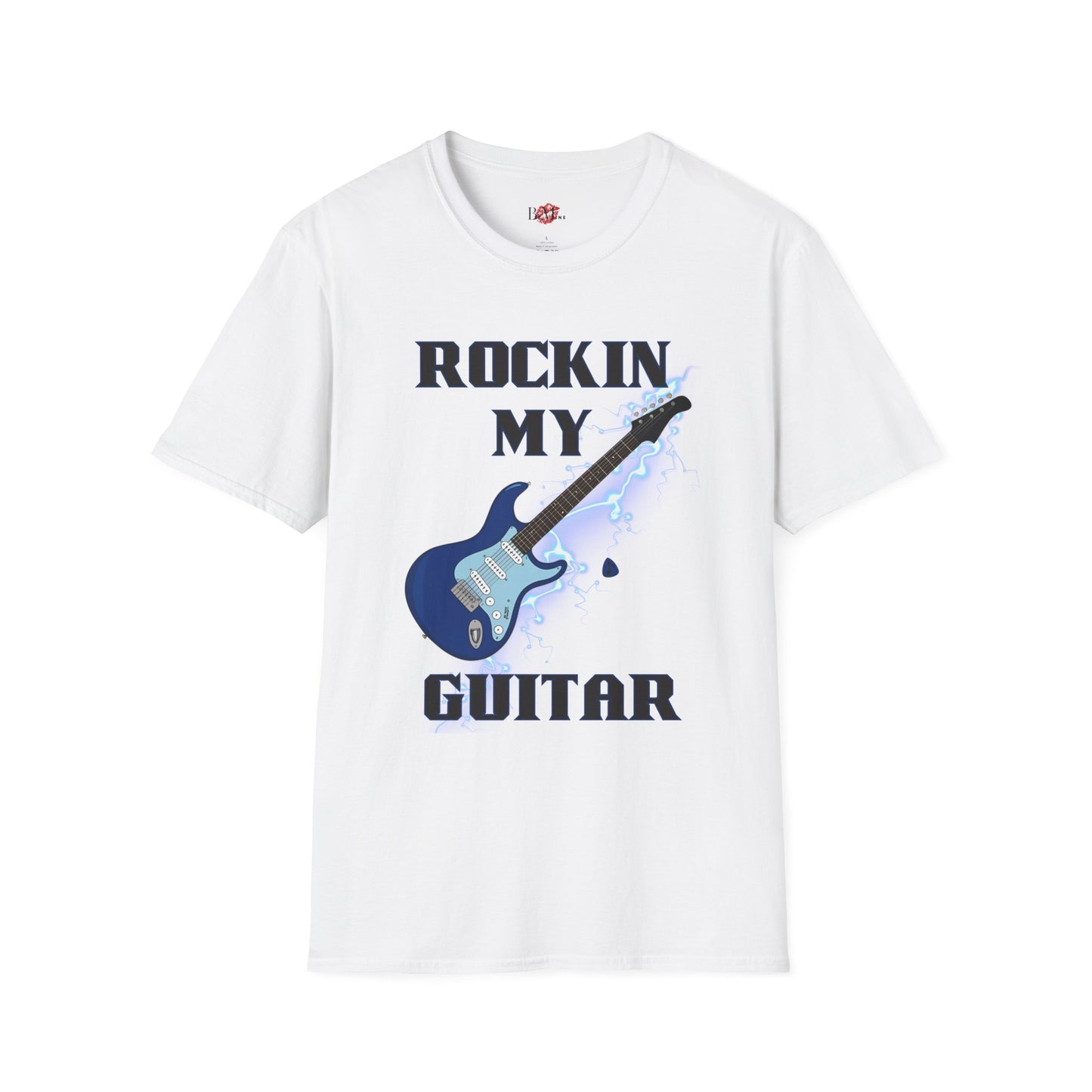 Rockin' My Guitar Unisex Softstyle T-Shirt - Perfect for Music Lovers