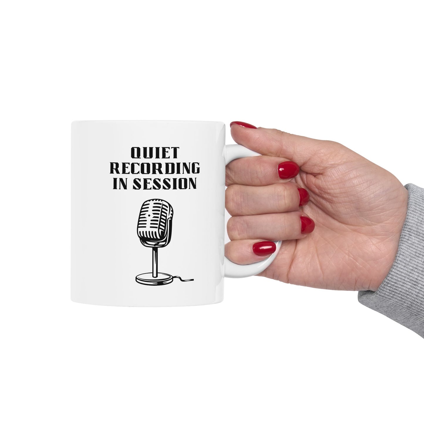 Quiet Recording in Session Ceramic Mug, (11oz, 15oz)