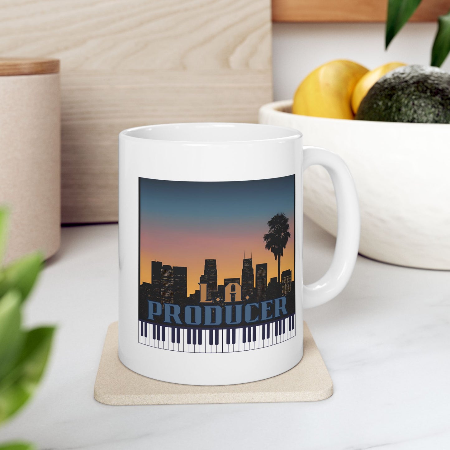 Mug - L A producer music Ceramic Mug (11oz, 15oz)