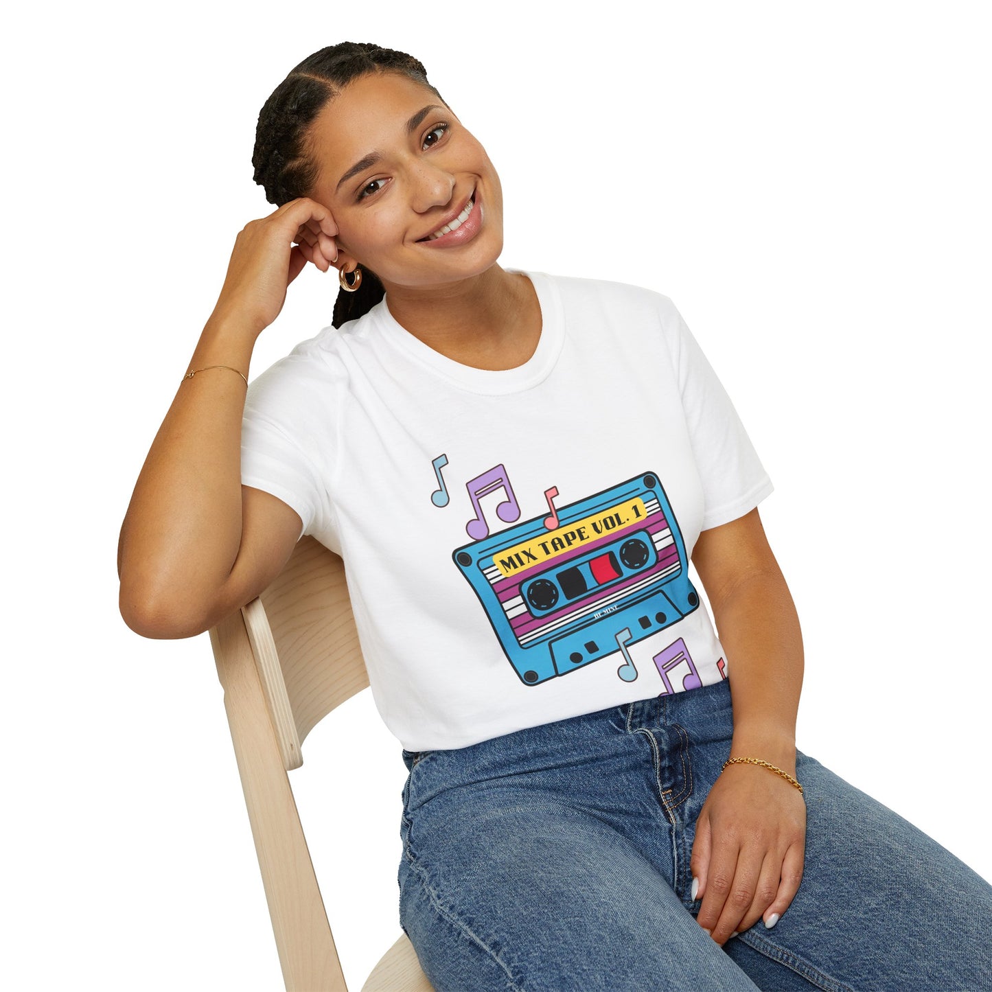 Retro Mix Tape T-Shirt - Unisex Softstyle Tee for Music Lovers