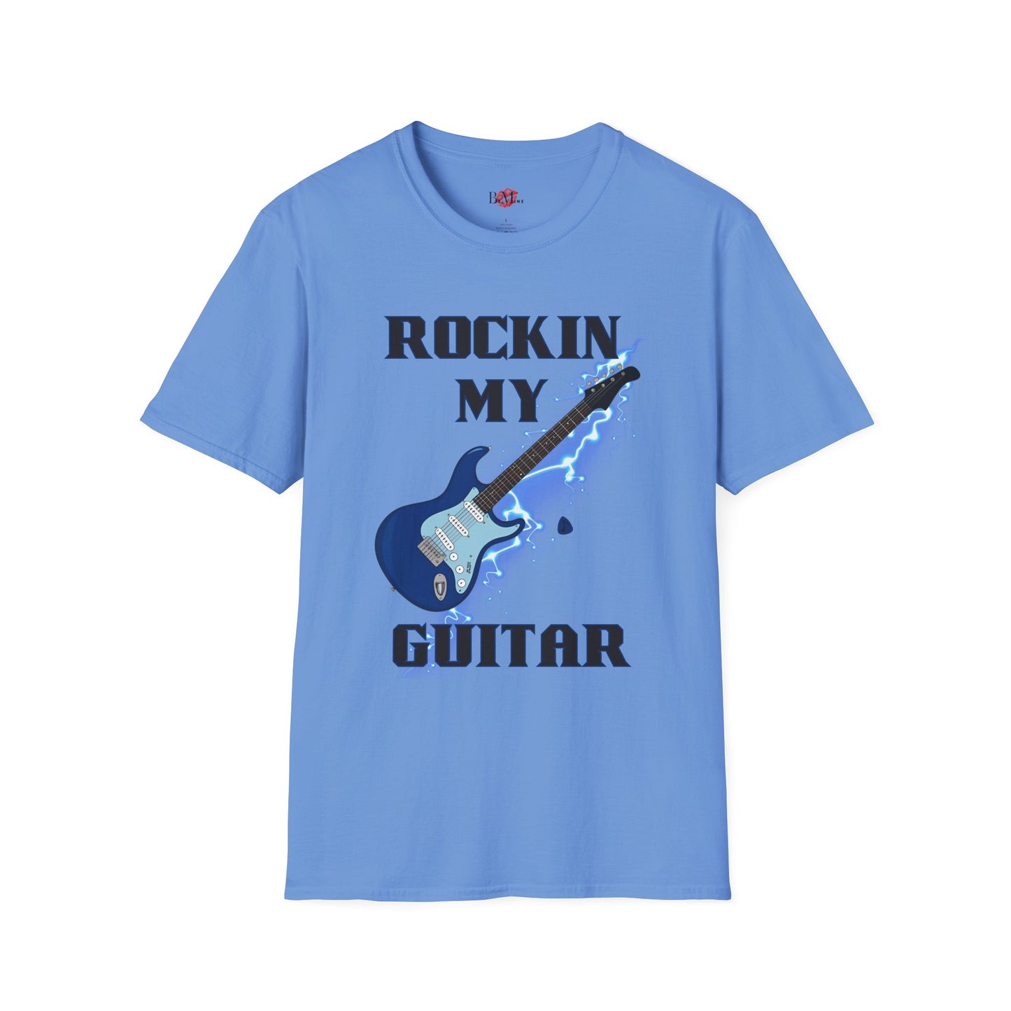 Rockin' My Guitar Unisex Softstyle T-Shirt - Perfect for Music Lovers