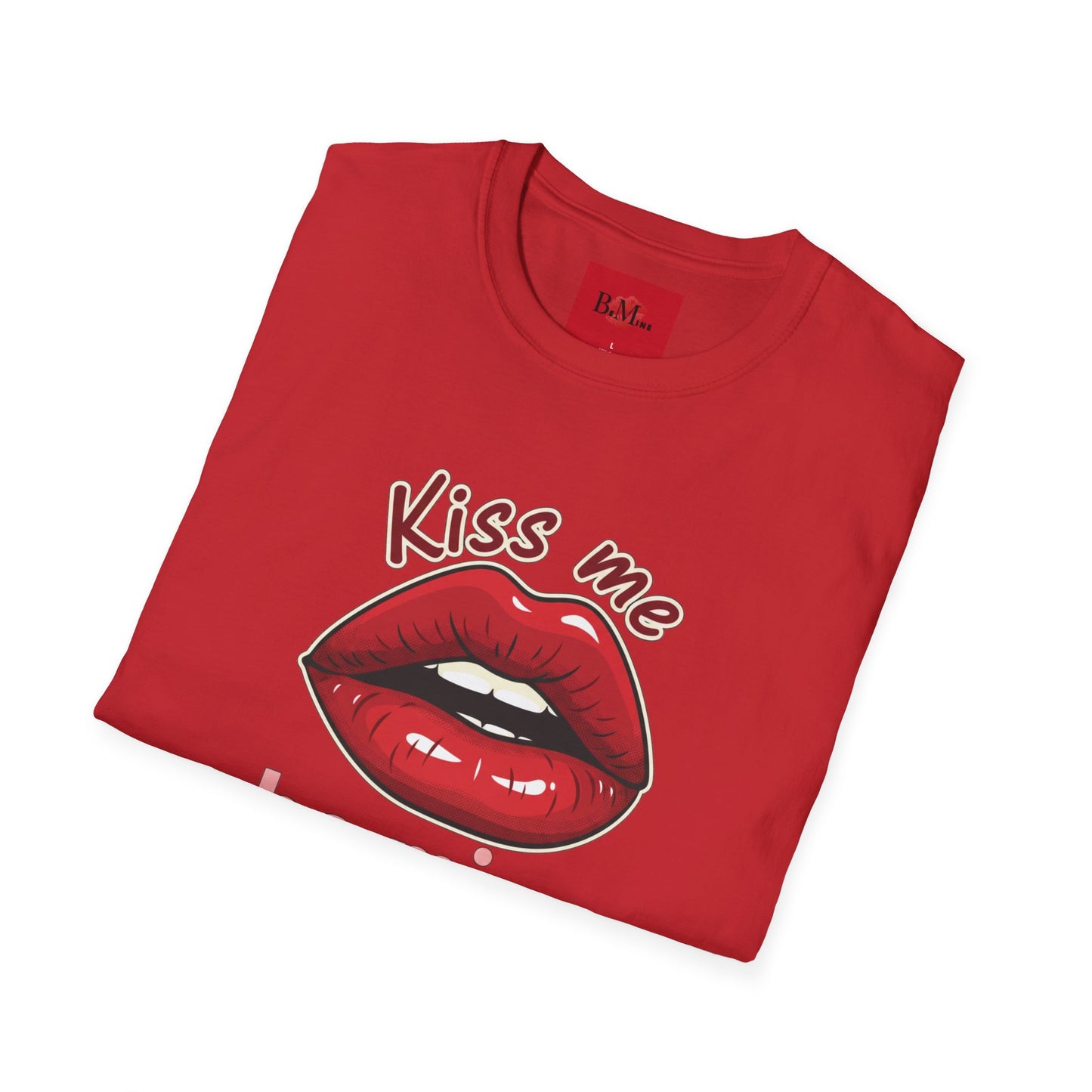 Kiss Me Be Mine T-Shirt — Red Lip Valentine Graphic Tee