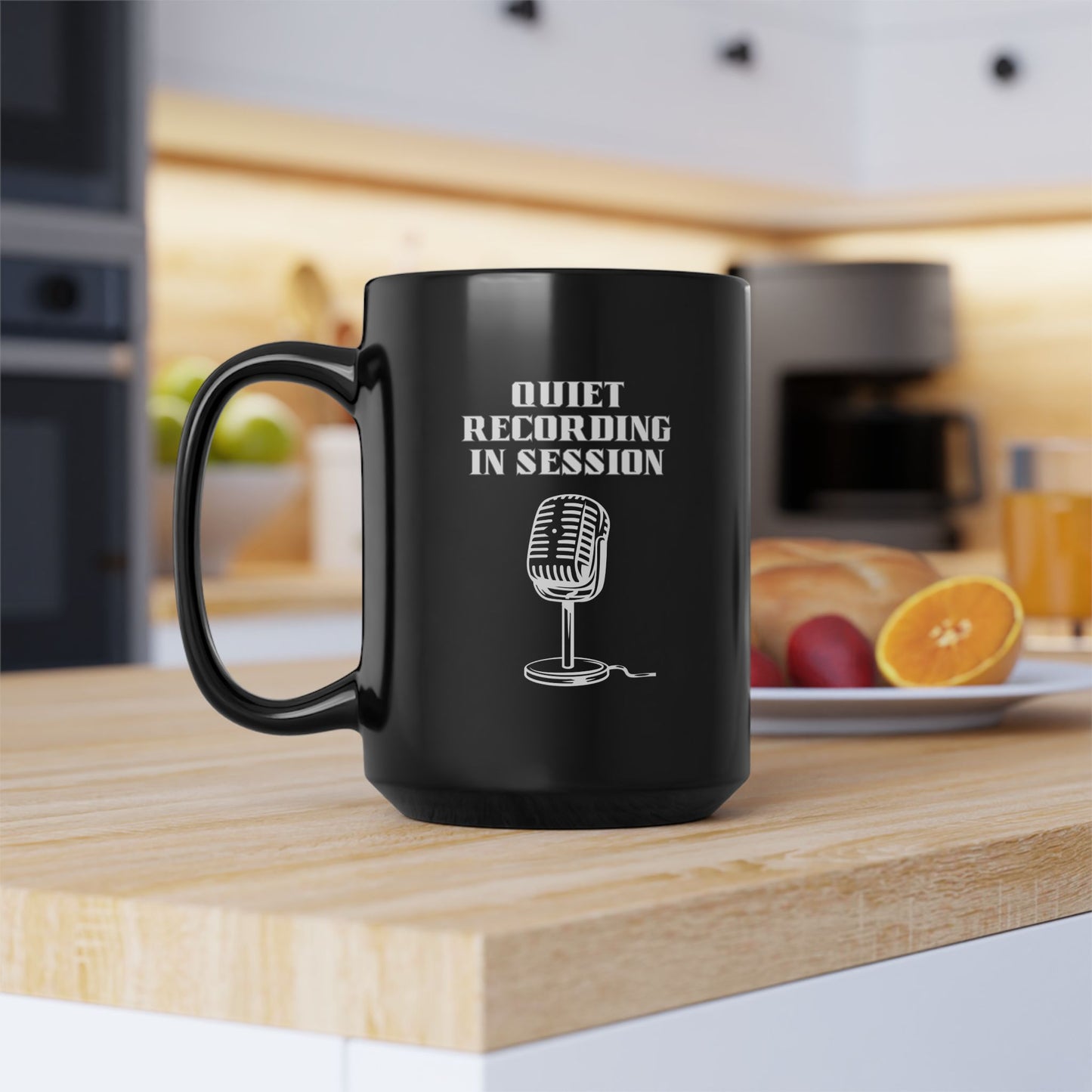 Mug Quiet Recording in Session Black 11oz 15oz