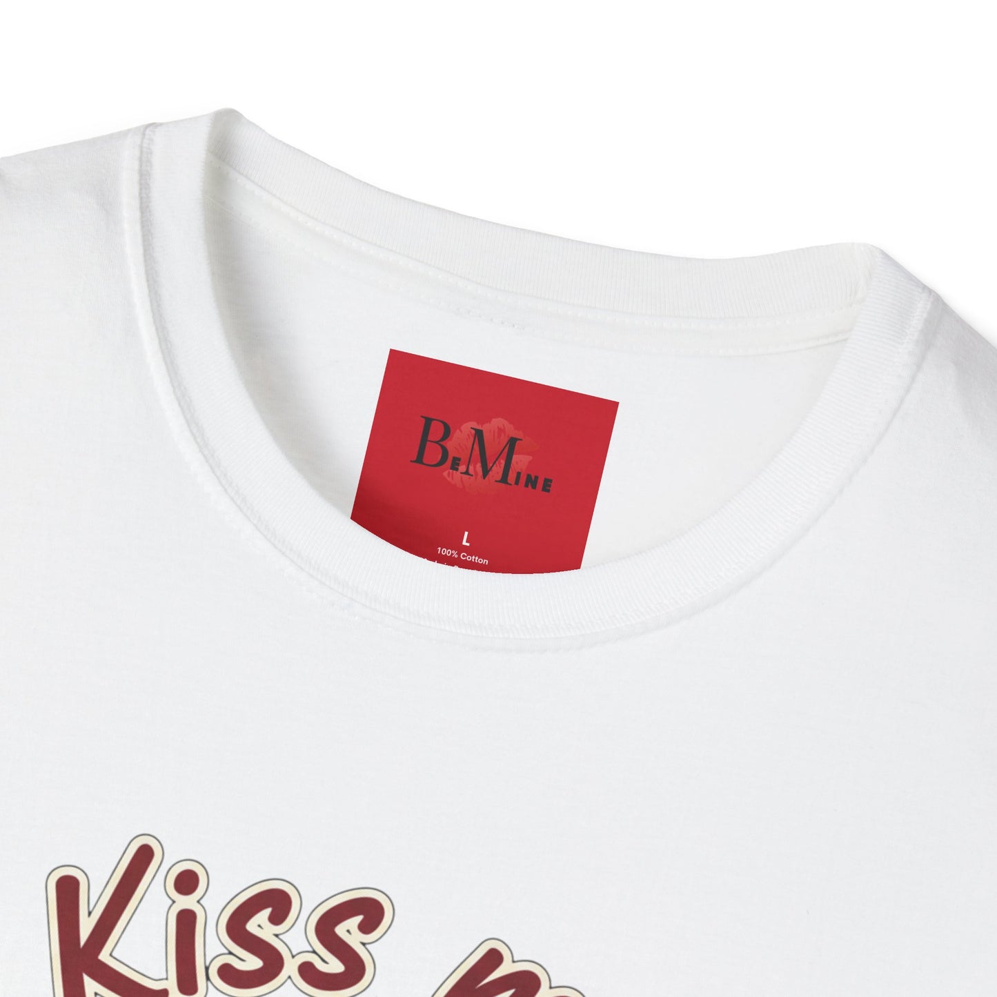 Kiss Me Be Mine T-Shirt — Red Lip Valentine Graphic Tee