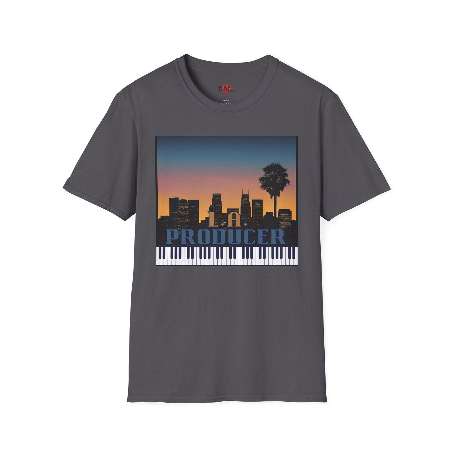 Music Producer Unisex Softstyle T-Shirt - L A Producer Design