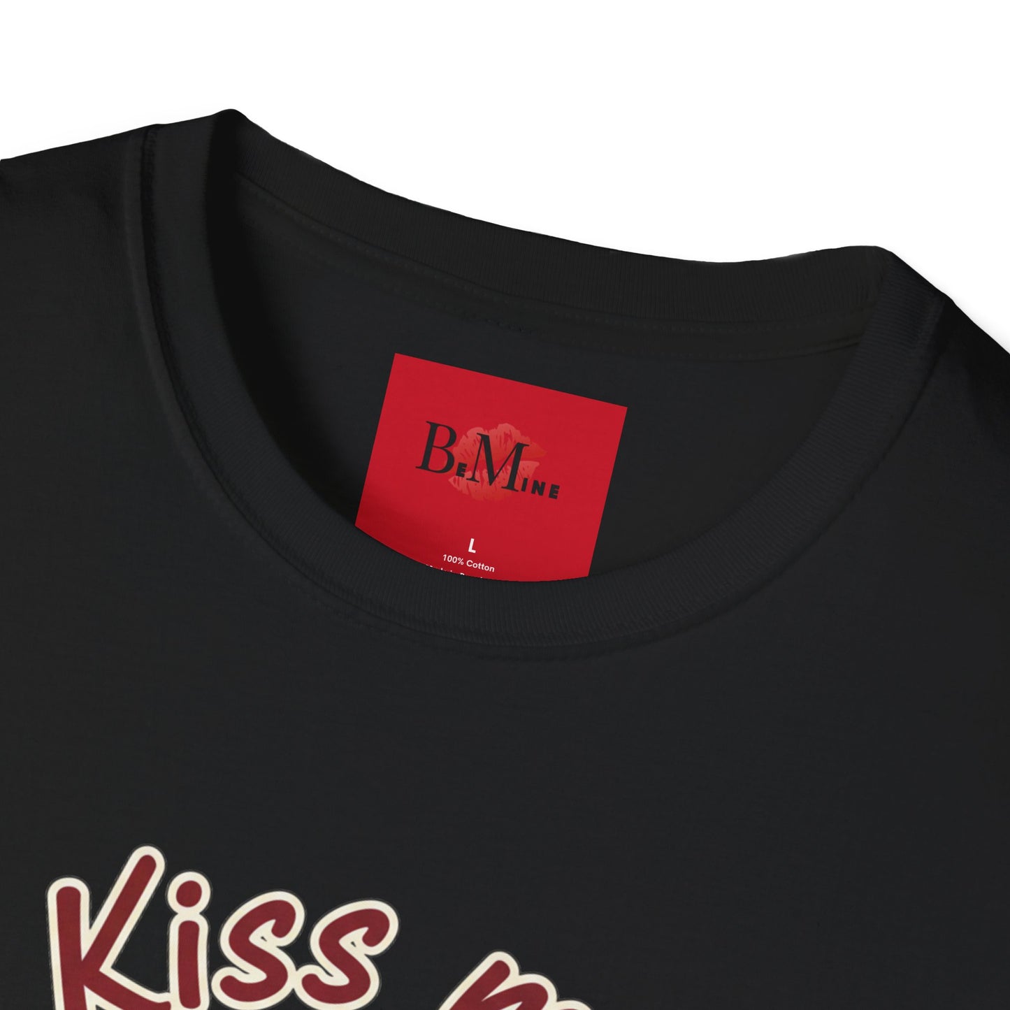 Kiss Me Be Mine T-Shirt — Red Lip Valentine Graphic Tee
