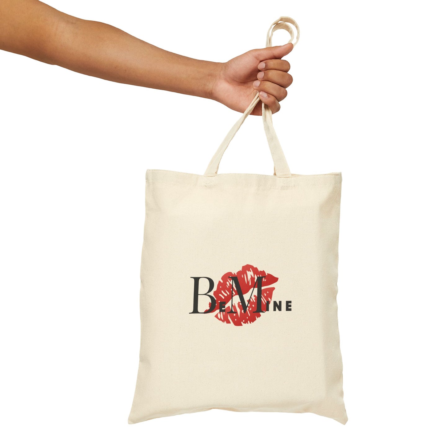 Babe Tote Bag - Red Lip Kiss Cotton Canvas Shopper